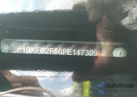 2015 Honda Civic Lx из США, поврежденный, VIN 19XFB2F56FE117309